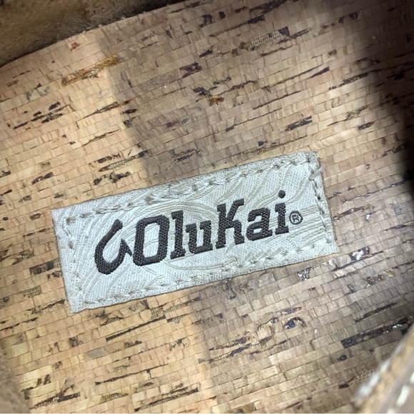 Olukai Moloa Aho Brown Leather Perforated Casual Slip-On Loafers 9/42 Mens Beach - Picture 14 of 16